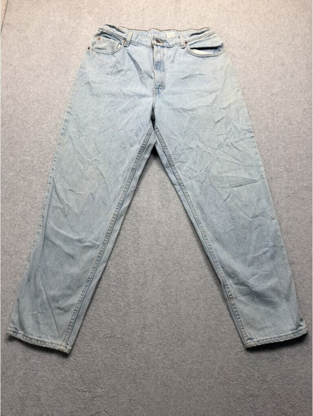 Levi's 551 Relaxed Fit Tapered Leg Womens 14 Short Light Wash Blue Denim Vintage
